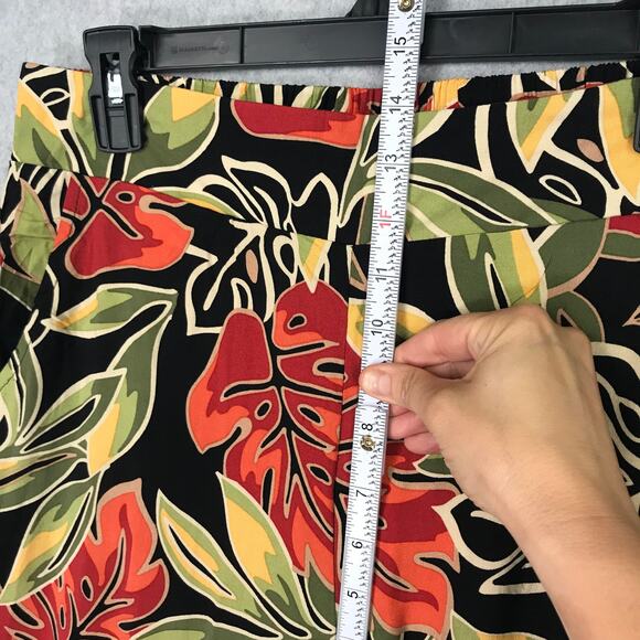 Panama Jack Pants Womens Small Floral Wide Leg Crop Aloha Coconut Flowy Resort‎ - Picture 7 of 13